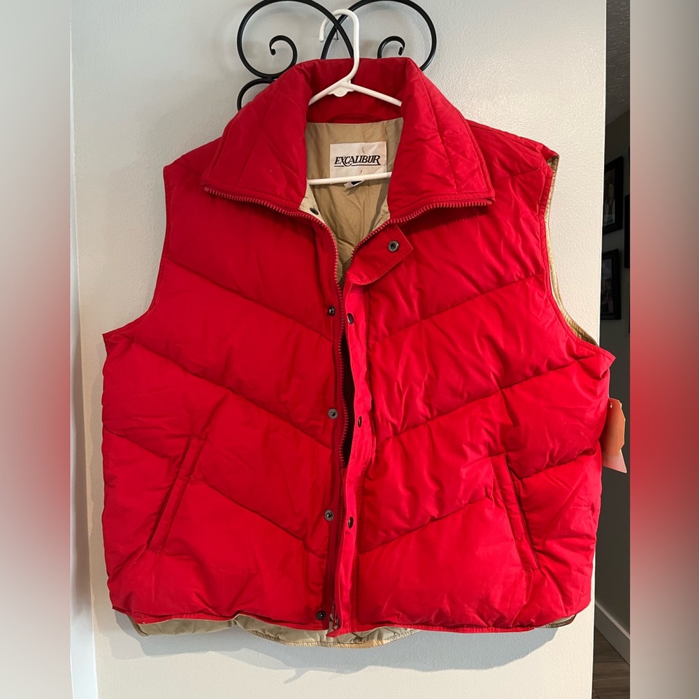 Excalibur Red Puffer Vest Big & Tall